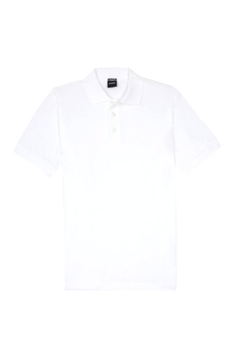 White Fine Pique Classic Fit Polo by Hugo Boss Black