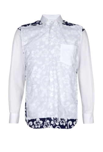 White Hawaiian Front Shirt by Comme des Garcons Shirt