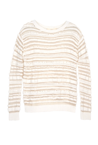 White Loose Open Knit Sweater by Vanessa Bruno Athe