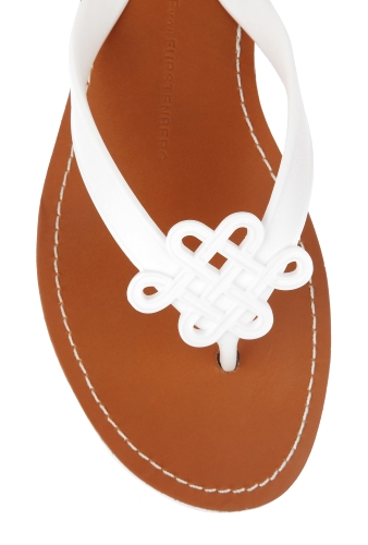 White Lush Love Knot Sandal by DVF