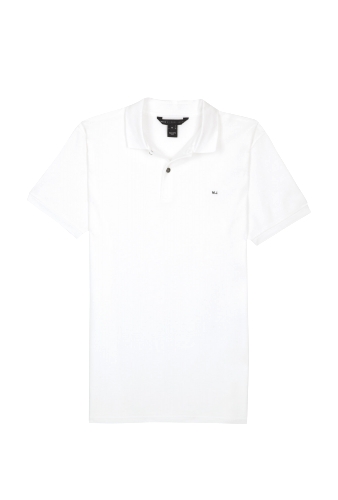 White Mesh Logo Polo by Marc by Marc Jacobs