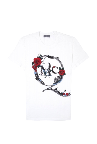 White Rose and Dagger Tee by McQ Alexander McQueen