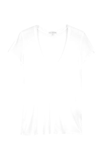 White Short Sleeve Casual Tee by James Perse