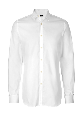 White Slim Fit Double Cuff Shirt by PS Paul Smith