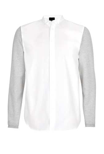 White Sport Sleeve Tuxedo Shirt by 3.1 Phillip Lim