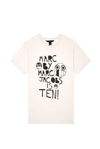 White Tenth Anniversary Tee by Marc by Marc Jacobs