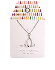 Wishbone Card Necklace