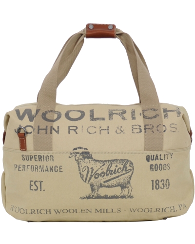 Woolrich Canvas Logo Weekend Bag True Khaki