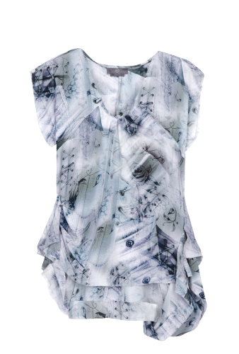 X Ray Lace Silk Top by McQ Alexander McQueen