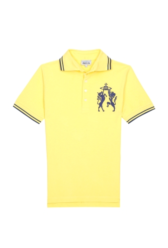 Yellow Oversized Crest Polo by Vivienne Westwood