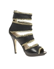 Zigi Chain Leather Sandals