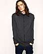 All Saints Trait Zip Through Sweat Top