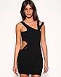 Aqua Whiplash Jersey Looped Cut Out Dress