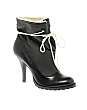 ASOS AVATAR Leather Faux Fur Trim Ankle Boot