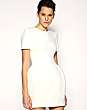 ASOS BLACK Exaggerated Hip Textured Dress