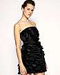 ASOS BLACK Pleated Tiered Bandeau Dress