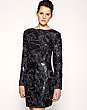 ASOS BLACK Wet Look Sequin Body Con Dress