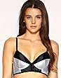 ASOS Boudoir Satin Colour Block Plunge Longline Bra