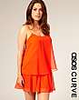 ASOS CURVE Chiffon Top Spaghetti Strap Dress