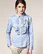 ASOS Fan Pleated Fitted Shirt