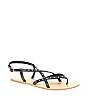ASOS FLIRT Flat Leather Sandals With Cross Over Studded Straps
