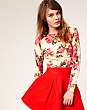 ASOS Floral Printed Cropped Jumper