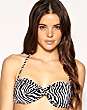 ASOS Graphic Zebra Twist Bandeau Bikini Top