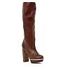 ASOS GRAVITY Leather Platform Knee Boot