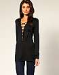 ASOS Lace Up Longline Top