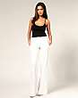 ASOS Linen Tab Detail Wide Leg Trouser