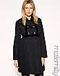 ASOS MATERNITY Double Breasted Velvet Trim Coat