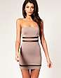ASOS Mesh Insert Bandeau Bodycon Dress