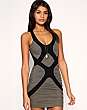 ASOS Mesh With Contrast Bandage Bodycon Dress