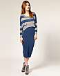 ASOS Midi Stripe Knitted 2 in 1 Dress - 2