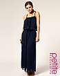 ASOS PETITE Exclusive Chiffon Bib Waisted Maxi Dress