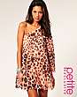 ASOS PETITE Exclusive One Shoulder Printed Chiffon Dress