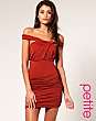 ASOS PETITE Knot Twist Slinky Bodycon Dress