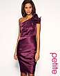 ASOS PETITE Premium Large Rose And Chiffon Satin Dress