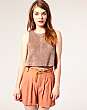 ASOS PREMIUM Suede Crop Top