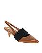 ASOS STEAL Elastic Detail Point Slingback Kitten Heels