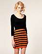 ASOS Stripe Knitted Dress With 3/4 Sleeves