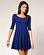 ASOS Tailored Scoop Back Ponti Fit and Flare Dress