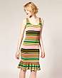 ASOS Varigated Stripe Frill Hem Dress