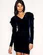 ASOS Velvet Ruched Sleeve Dress