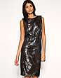 ASOS Washed Print Shoulder Pad Oversized Dress
