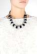 Bisal Silver & Black Collar Necklace by By Malene Birger