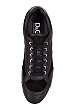 Black Leather and Suede Football Trainers by D&G