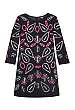 Black Paisley Mirrored Embroidered Dress by DKNY