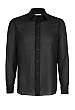 Black Voile Cotton Slim Fit Shirt by Helmut Lang
