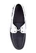 Blue and White Leather Boat Shoes by Sebago